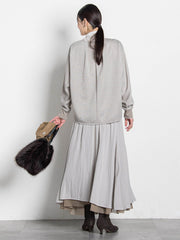 パウダーサテンリバーシブルスカート