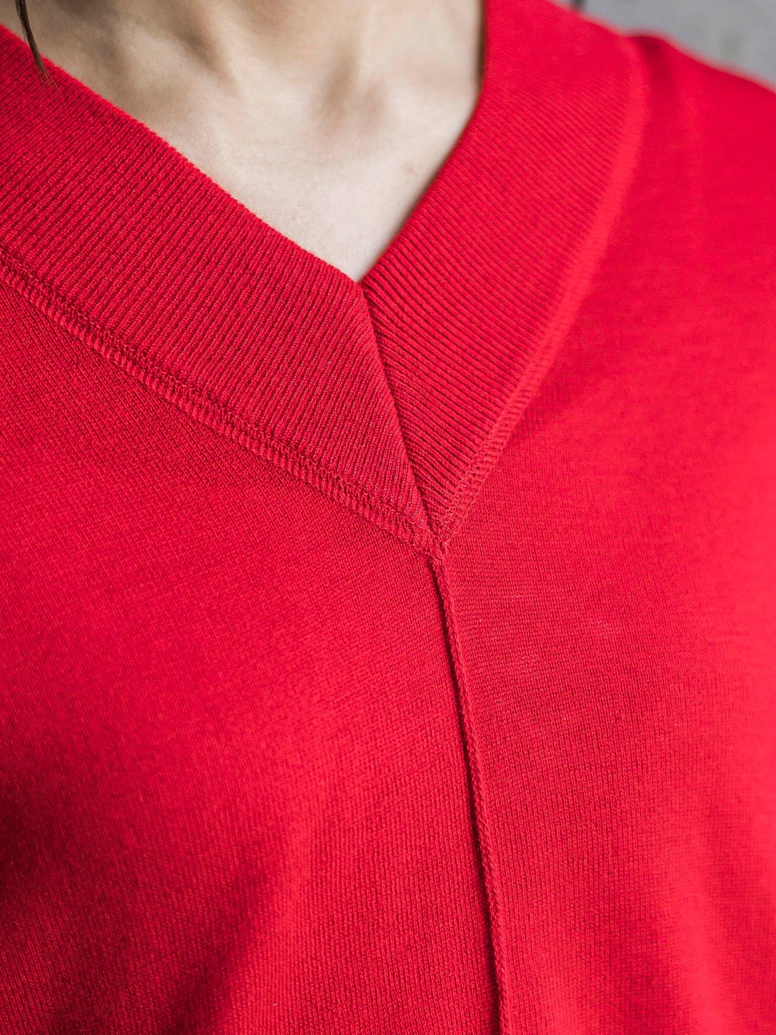 シルクカシミヤVネックコクーンニットプルオーバー≪手洗い可能≫