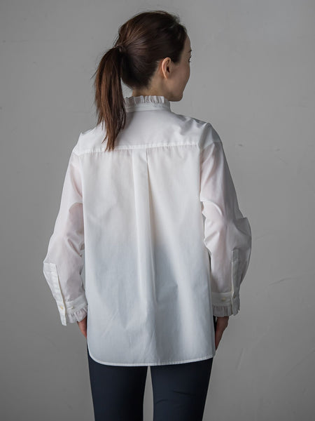 ネックフリルブラウス