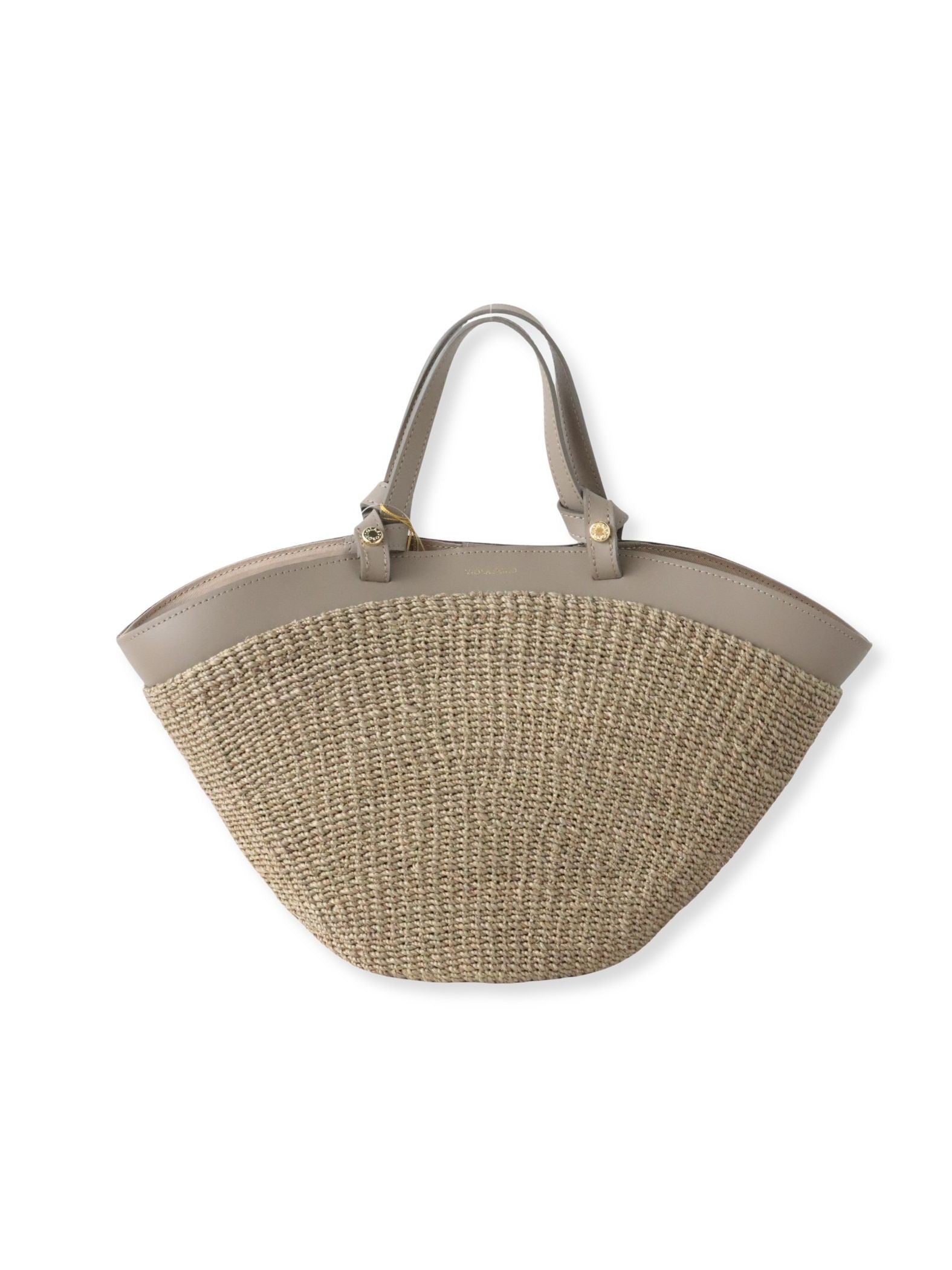 【VIOLAd'ORO】レザーハンドルかごバッグ