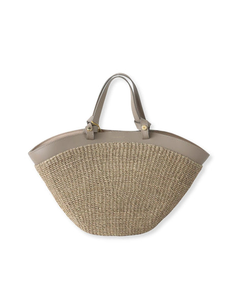 【VIOLAd'ORO】レザーハンドルかごバッグ