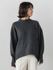 【WEB限定】”毎日頼れる”ゆったりモックネックニット