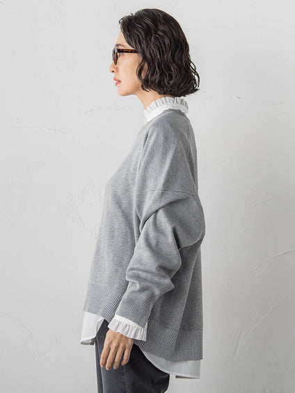 【WEB限定】”3コーデが叶う2点セット”ニット×シャツ