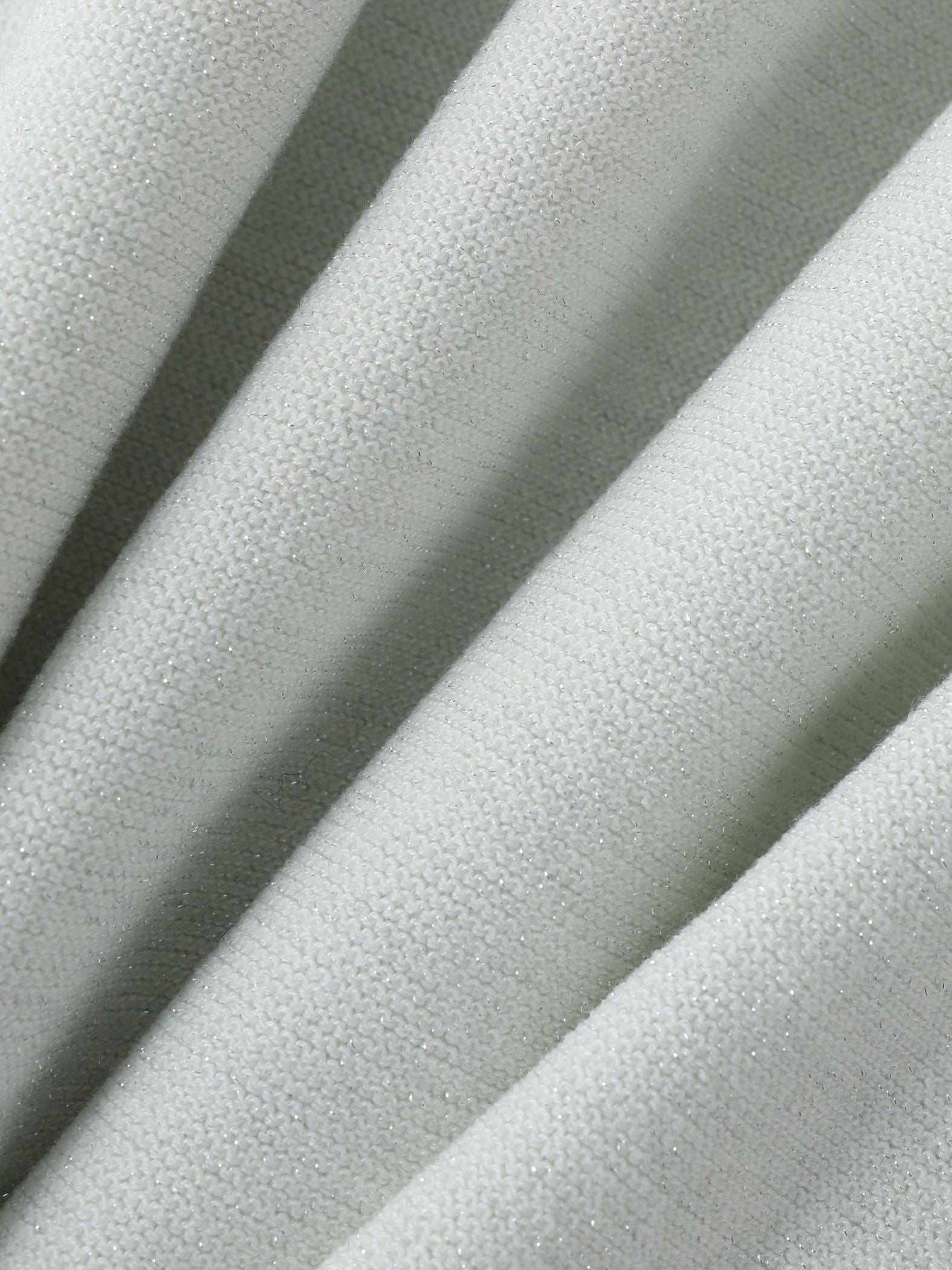 Vネックラメガーターニットプルオーバー≪手洗い可能≫