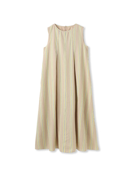 MULTI COTTONストライプワンピース