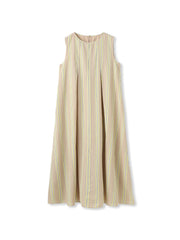 MULTI COTTONストライプワンピース