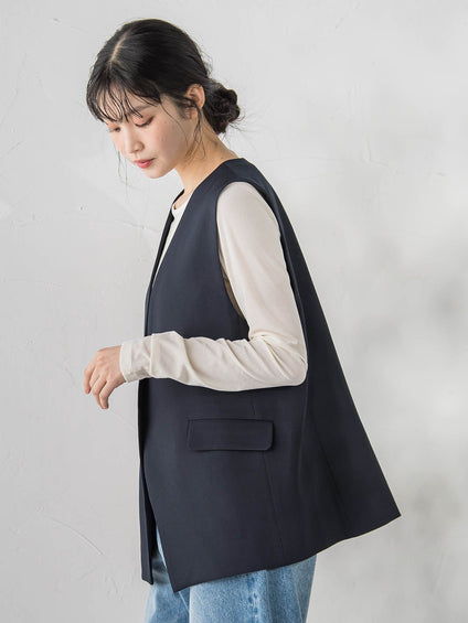 ストレッチツイルジレ≪手洗い可能≫