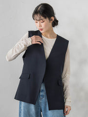 ストレッチツイルジレ≪手洗い可能≫