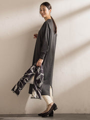 【WEB限定】Vネックニットワンピース≪丈長めあり/手洗い可能≫