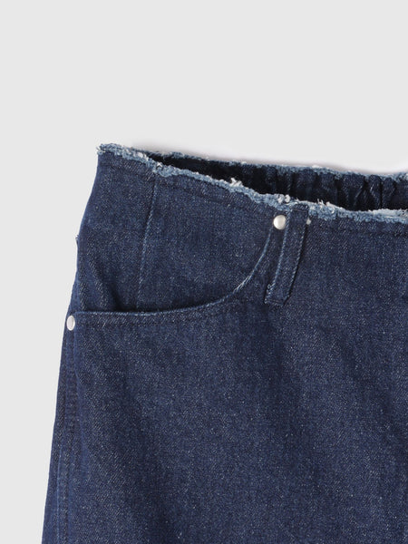 【大人の抜け感】デニムカットオフダメージパンツ