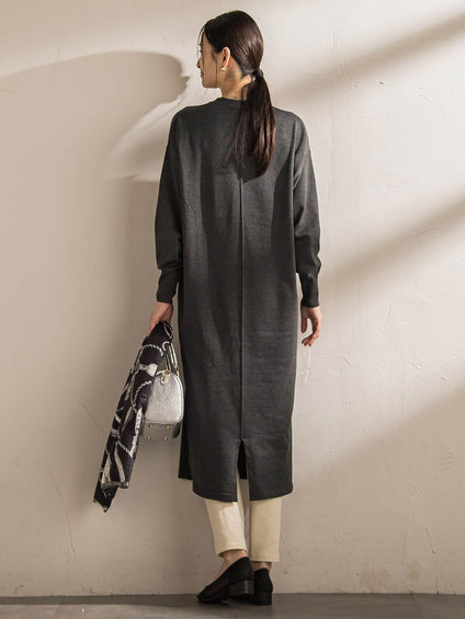 【WEB限定】Vネックニットワンピース≪丈長めあり/手洗い可能≫