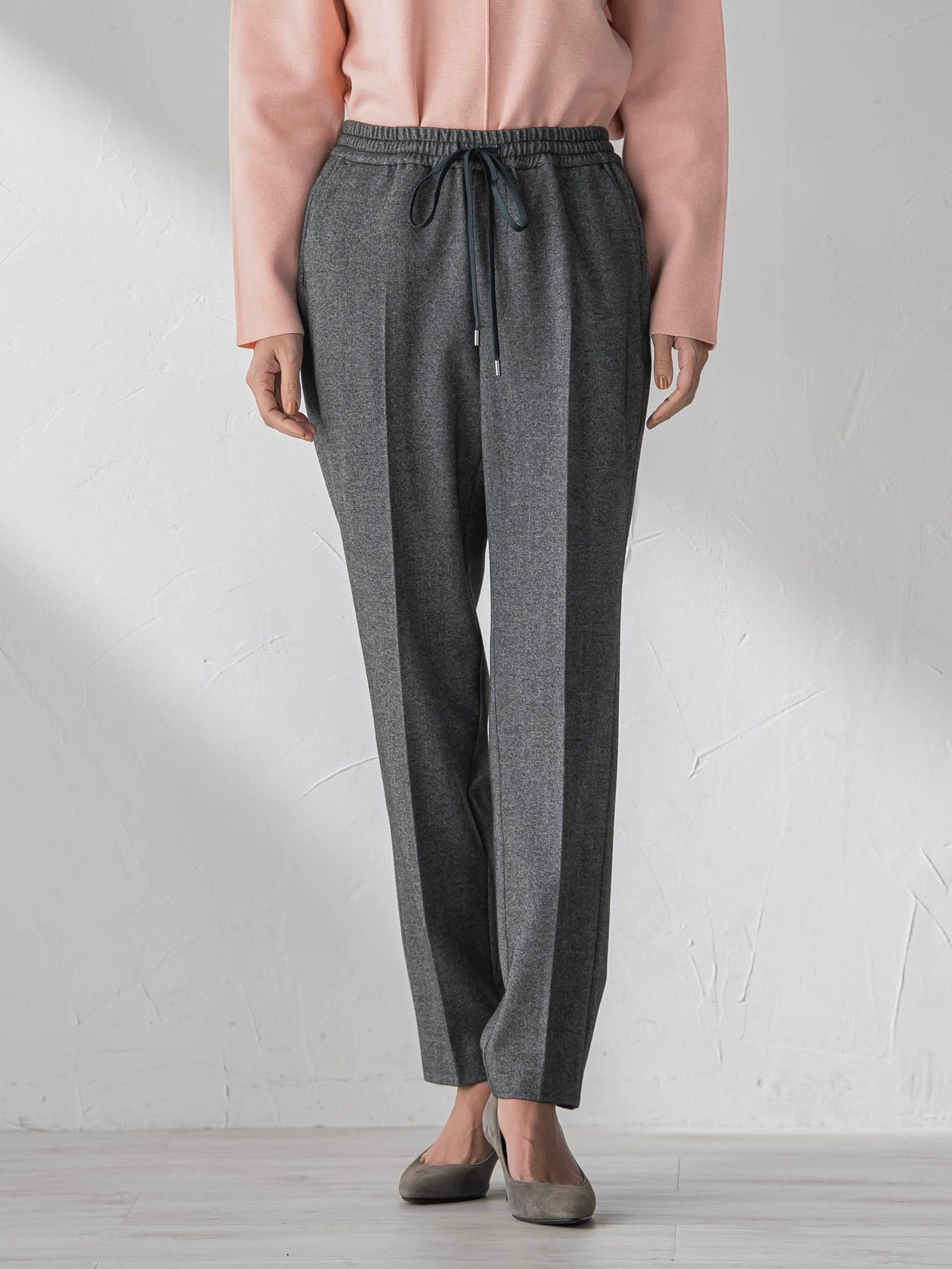 両面起毛2WAYストレッチテーパードパンツ