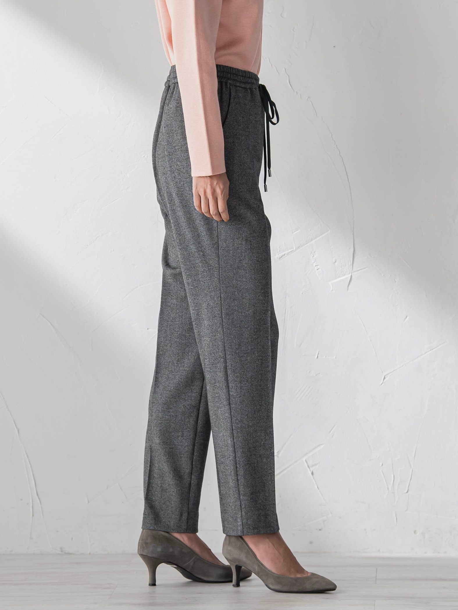 両面起毛2WAYストレッチテーパードパンツ