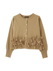 ブルーミングリボンニットカーディガン