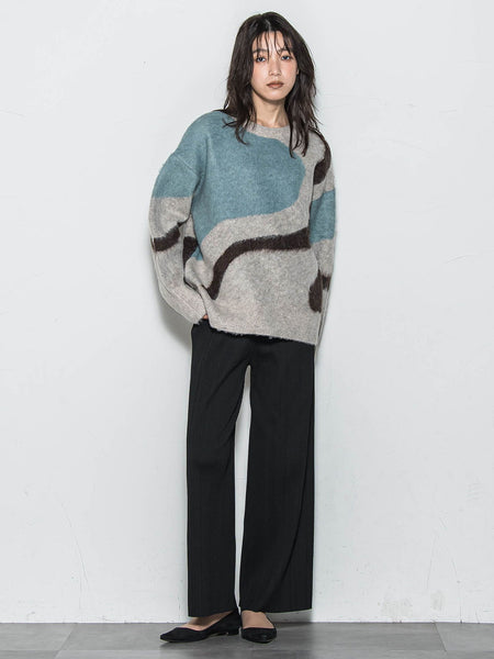 【WEB限定】マーブルニット≪手洗い可能≫