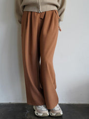 Belted Tack Pants［under150cmさんもオススメ］≪手洗い可能≫