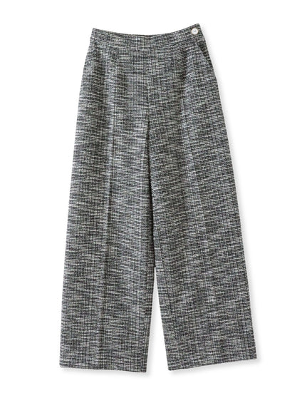 ツイードラメワイドパンツ