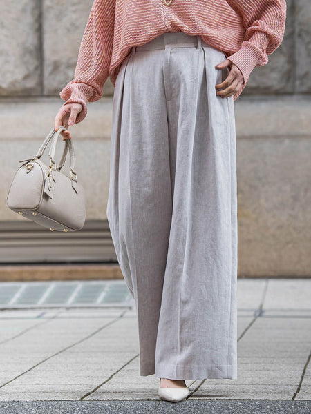 【カタログ掲載】クラシックポリリネンヘリンボンパンツ