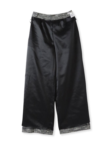 ツイードラメワイドパンツ