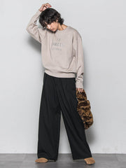 【WEB限定】刺繍ロゴニットプルオーバー≪洗濯機で洗える≫