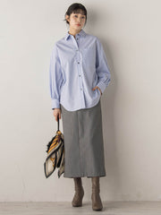 ボリュームスリーブシャツ≪洗濯機で洗える≫