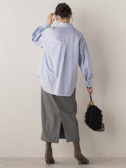 ボリュームスリーブシャツ≪洗濯機で洗える≫