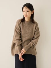 ヤクライクモックネックニットプルオーバー