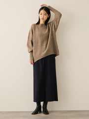 ヤクライクモックネックニットプルオーバー