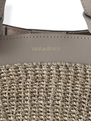 【VIOLAd'ORO】レザーハンドルかごバッグ