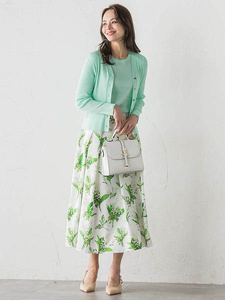 LUCINDAリブニットVカーディガン