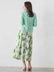 LUCINDAリブニットVカーディガン