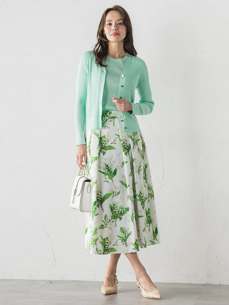 LUCINDAリブニットVカーディガン