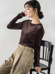 シアーベロアカットソー≪手洗い可能≫