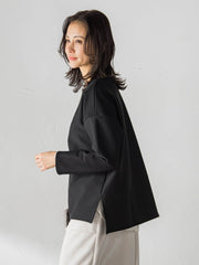 【WEB限定】裏毛布クルーネックプルオーバー≪毛玉防止・ストレッチ≫