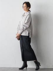 【受注会限定】刺繍あり/裏起毛ハーフジップカットソー≪洗濯機で洗える≫