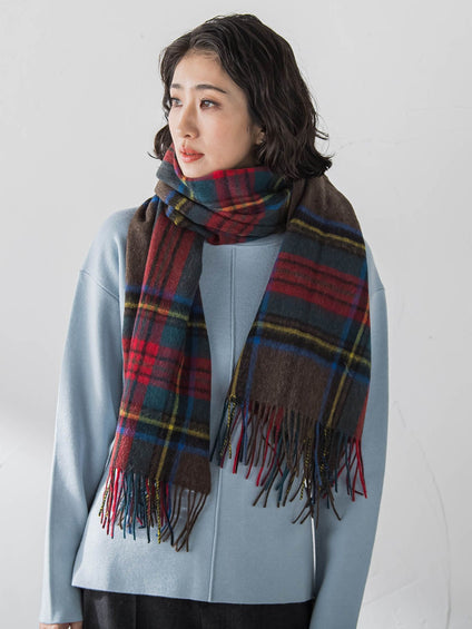 チェックマフラー