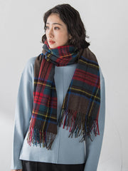 チェックマフラー