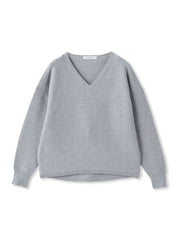 Vネックラメガーターニットプルオーバー≪手洗い可能≫