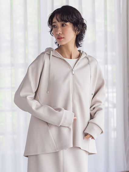 【大きいサイズ】ストレッチダンボールジップパーカー