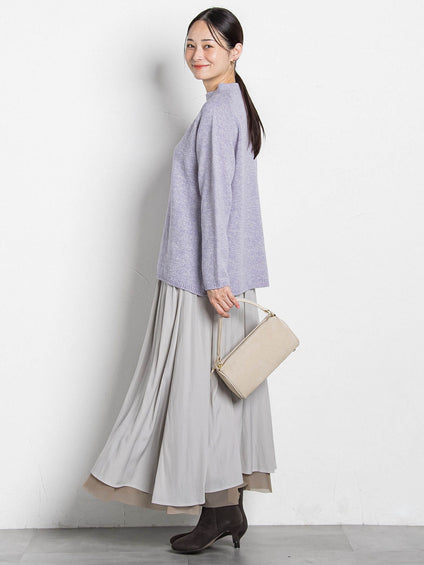 パウダーサテンリバーシブルスカート