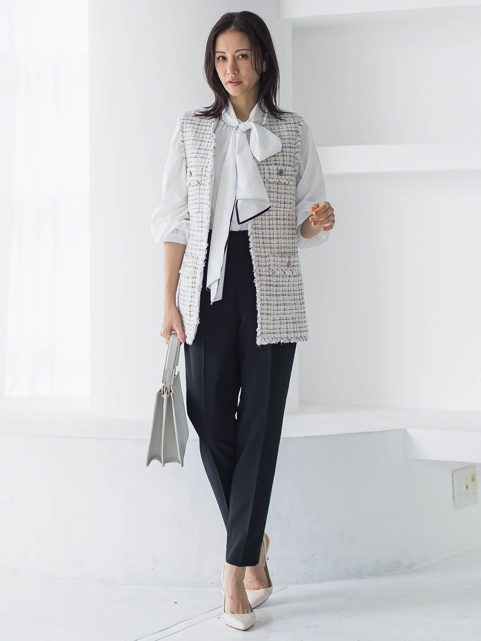 LUSTROツイードジレ