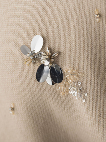 ビジュー刺繍カーディガン≪手洗い可能≫