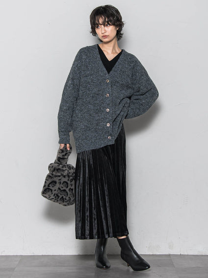 【WEB限定】ストレッチベロアプリーツスカート≪手洗い可能≫