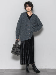 【WEB限定】ストレッチベロアプリーツスカート≪手洗い可能≫