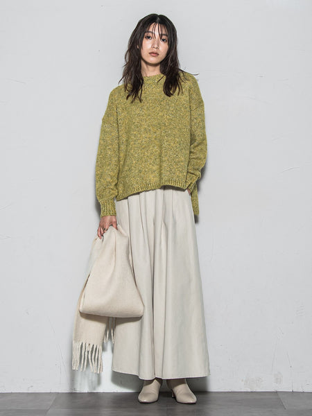 ラメスパンコールクルーネックニット≪手洗い可能≫