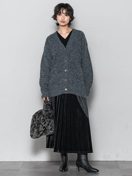 【WEB限定】ストレッチベロアプリーツスカート≪手洗い可能≫