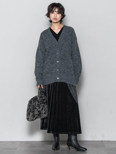 【WEB限定】ストレッチベロアプリーツスカート≪手洗い可能≫