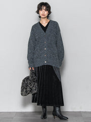 【WEB限定】ストレッチベロアプリーツスカート≪手洗い可能≫