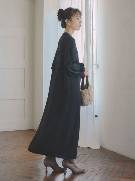 ロイヤルサテンワンピース≪洗濯機で洗える≫