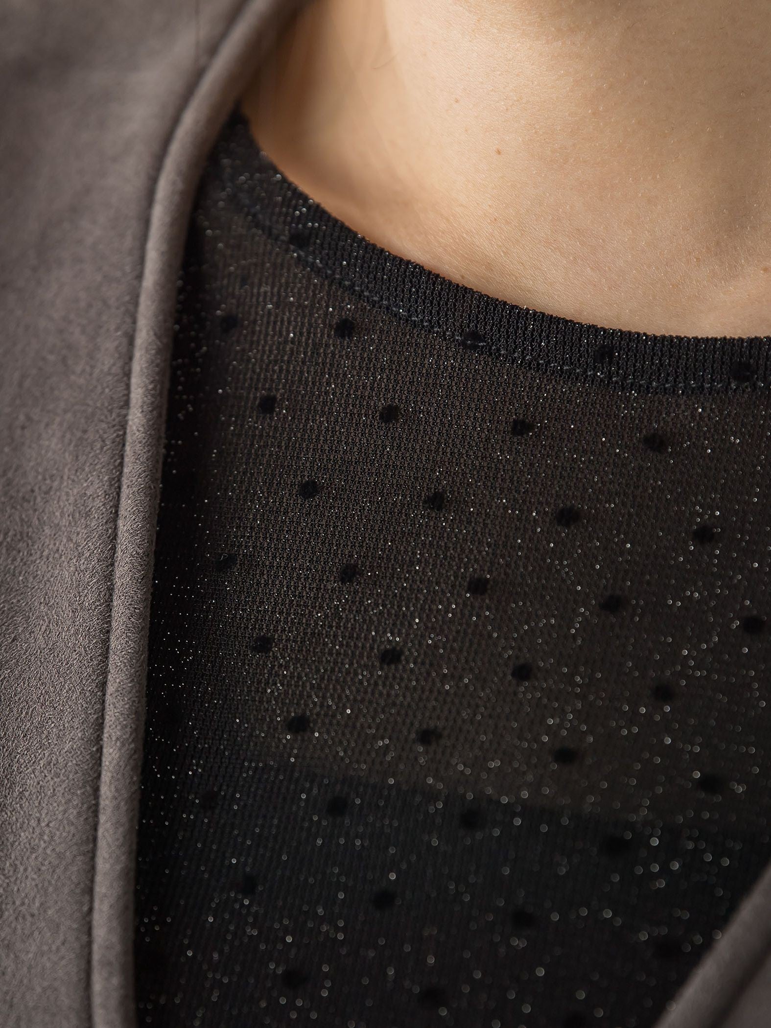 ラメフロッキードットプルオーバー≪手洗い可能≫